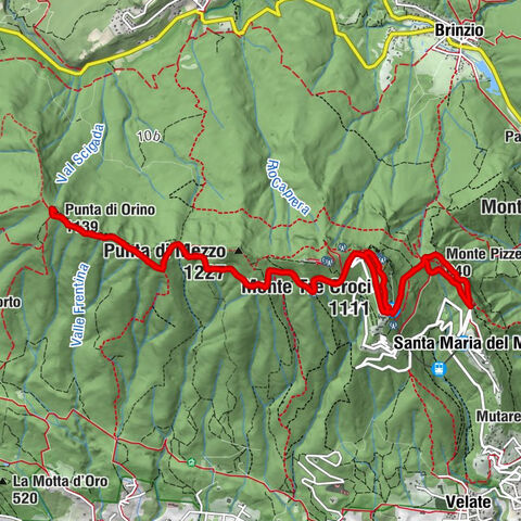 Santa Maria del Monte - Monte Tre Croci - Punta Merigetto - Punta di Orino