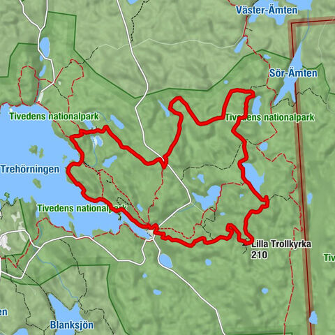 Oxaberget - Lilla Trollkyrka - Stora Trollkyrka - Tived distrikt