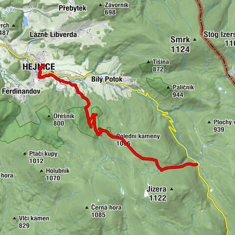 Smědava - Polední kameny - Navštívení Panny Marie - Hejnice