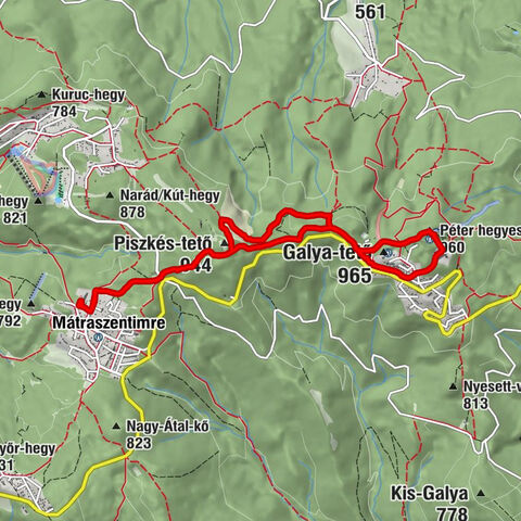 Mátraszentimre - Piszkés-tető - Galya-tető - Péter hegyese