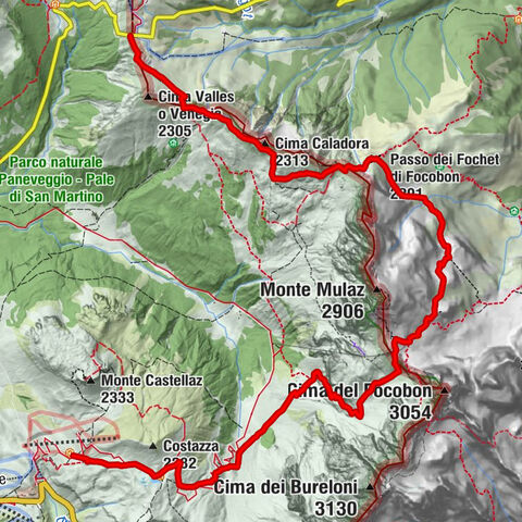 Entre pórfido y dolomía: trekking con vista Lagorai y Pale di San Martino - Etapa 3