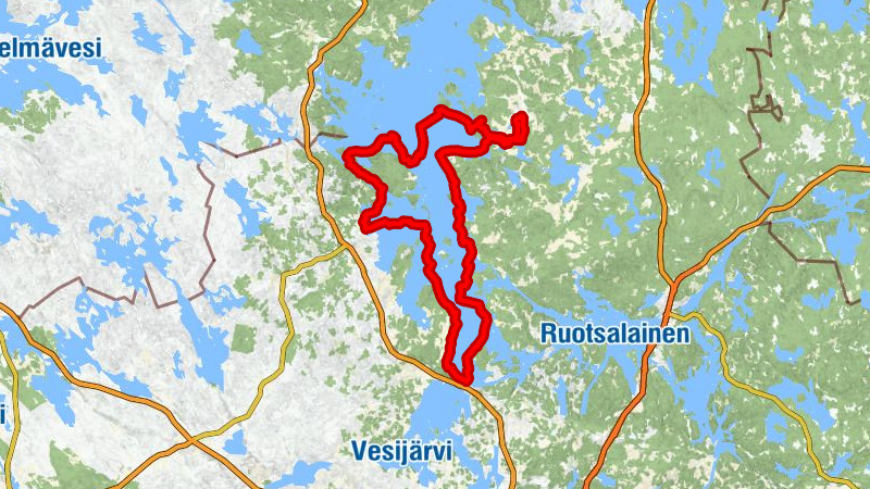 Ruta de kayak Päijänteen Paras desde Sysmä