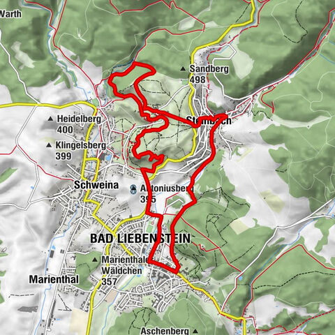 Ruta circular - "Cultura-Naturaleza" - Bad Liebenstein - Selva de Turingia