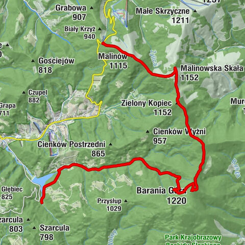 Zajazd Biały Krzyż - Zielony Kopiec - Barania Góra - Wisła