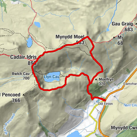 Llanfihangel-y-Pennant - Cadair Idris - Mynydd Moel - Dolgellau