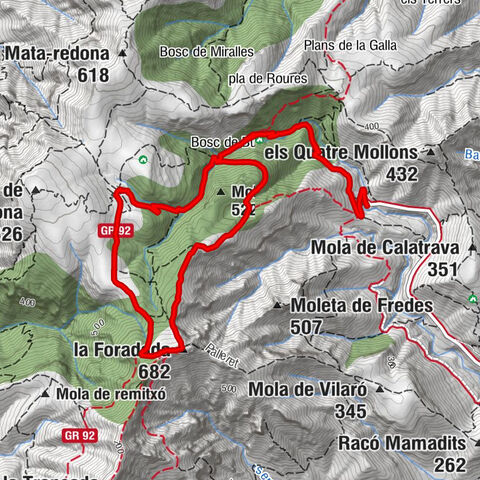 el Cocó del Jordi - Cova del Llop - Bosc de Burgar - la Foradada