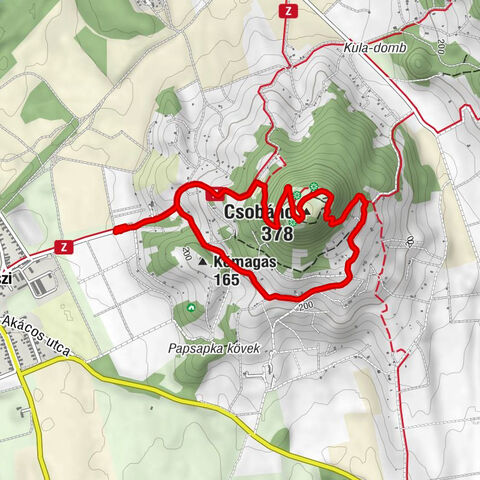 Gyulakeszi - Rossztemplom - Csobánc - Kőmagas
