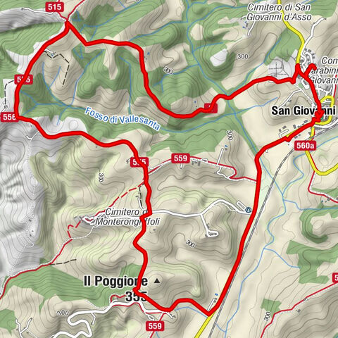 San Giovanni d'Asso - Il Poggione - Chiesa della Misericordia - Pieve di San Giovanni Battista