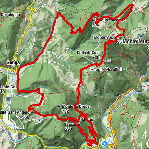 Genga - Monte Sassone - Monte Predicatore - Passo di Monte Frasassi