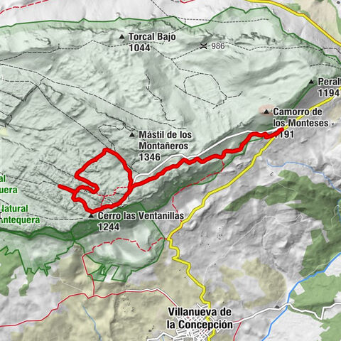 Antequera - Cerro las Ventanillas - Puerto de Chispa - Sima del Chaparro