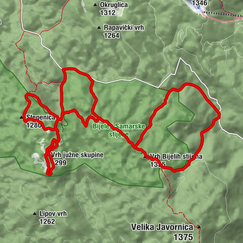 Primorsko-goranska županija - Vrh Bijelih stijena - Vrh južne skupine - Vrh Samarskih stijena