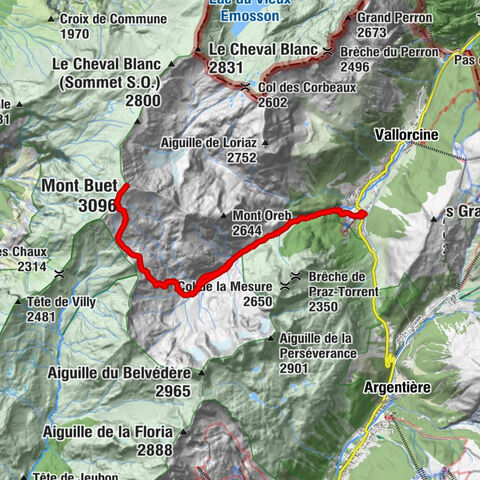 le Buet - Buvette de la Cascade de Bérard - Refuge de la Pierre à Bérard - Mont Buet