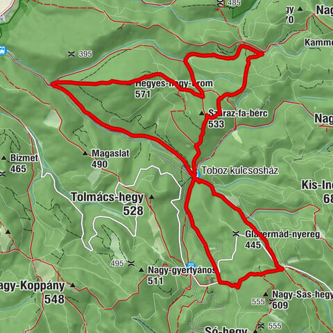 Klinger-kanyar - Kisirtáspusztai hegyi menedékház - Felsőház - Hegyes-hegy-orom - Nagybörzsöny