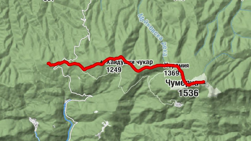 хижа Буковец - Хайдушки чукар - Харамия - Чумерна