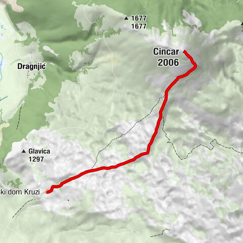 Planinarski dom Kruzi - Radetine Košare - Cincar