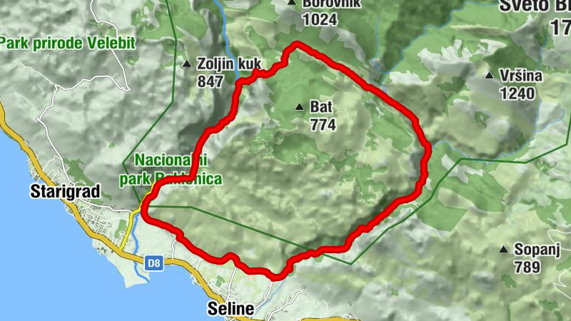 Vela und Mala Paklenica Schlucht
