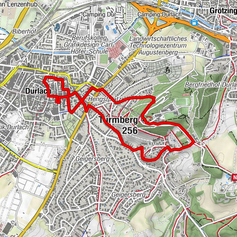 Weinwanderweg Durlach (rote Route)