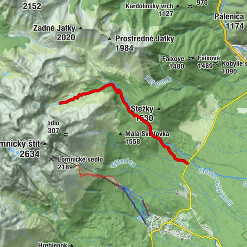 Tatranská Lomnica - Nad Slavkovským járkom - Šalviový prameň