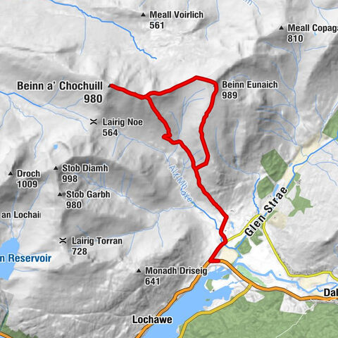 Argyll and Bute - Beinn a' Chochuill - Lairig lanachain - Beinn Eunaich