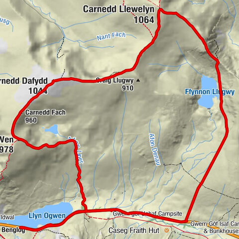 Capel Curig - Pen Yr Ole Wen - Carnedd Dafydd - Carnedd Llewelyn