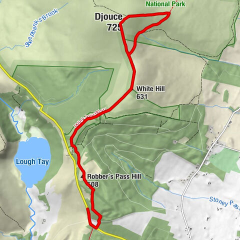 Ballinastoe - Robber's Pass Hill - White Hill - Djouce