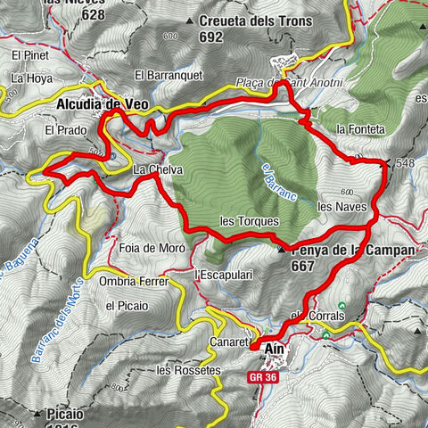 Aín - Penya de la Campana - Cova del Bou - Iglesia Parroquial de San Miguel Arcángel