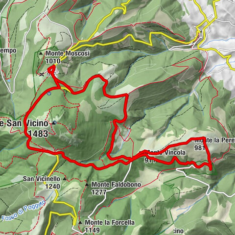 Pian dell'Elmo - Monte Vincola - Il Cantuccio - Monte la Pereta