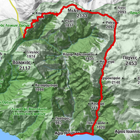 Φαράγγι της Σαμαριάς - Είσοδος - Κουκουλέ - Καταφύγιο Καλλέργη - Αγία Ρουμέλη