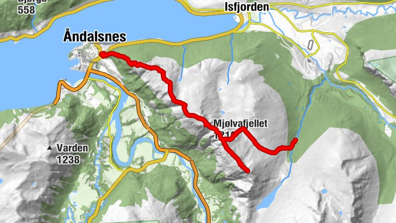 Venjesdalssetra - Blånebba - Mjølvafjellet - Åndalsnes