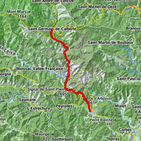 La Placette des Cévennes - Le Mas Stevenson - Signal de Saint-Pierre - Saint-Jean-du-Gard