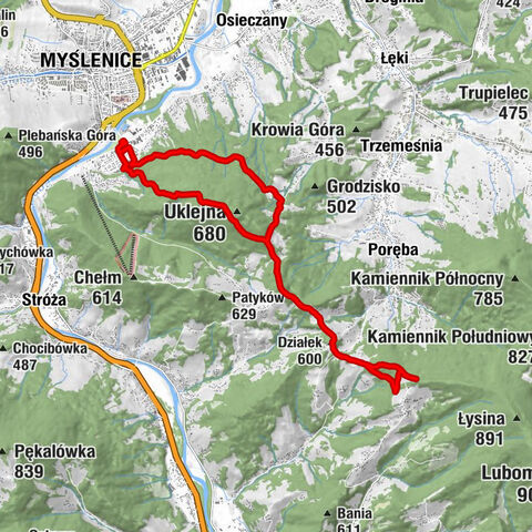 Siedem Smaków - Śliwnik - Działek - Schronisko PTTK na Kudłaczach