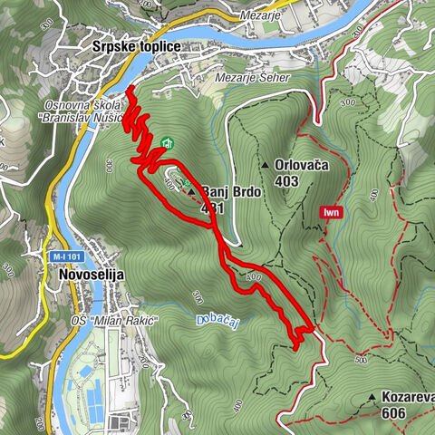 Srpske toplice - Ilidža - Novak - Banj Brdo