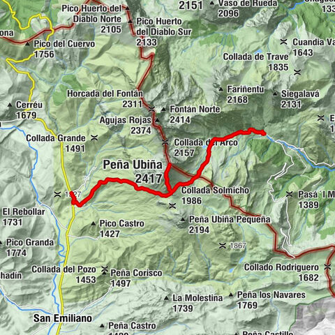 Barrio de Abajo - Peña Ubiña - Refugio del Meicín - Tuíza Riba