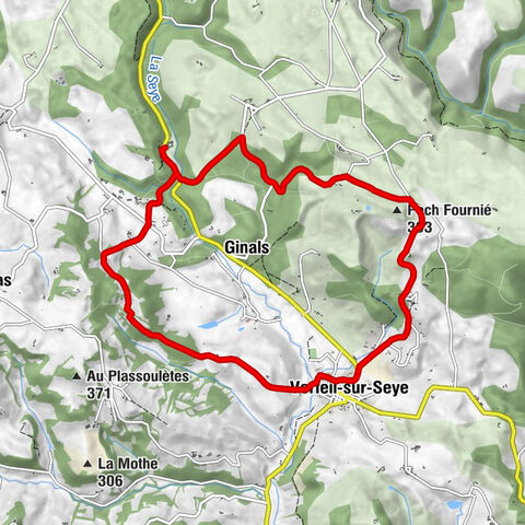 Ginals - Pech de Ginals - Verfeil-sur-Seye - Pech Fournié