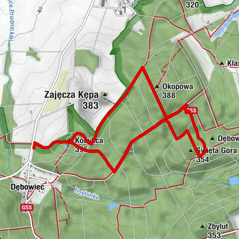 Dębowiec - Kobylica - Okopowa - Święta Góra