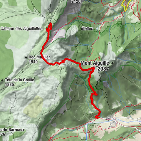 Saint-Michel-les-Portes - Montagne de l'Aupet - Pas de la Selle - Cabane des Aiguillettes