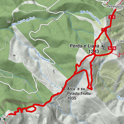 Pinningassu - Arcu 'e su Pirastu Trottu - Pizzu Margiani Pubusa