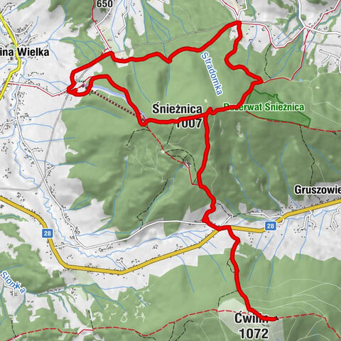 Wola Skrzydlańska - Śnieżnica - Ćwilin - Skrzydlna
