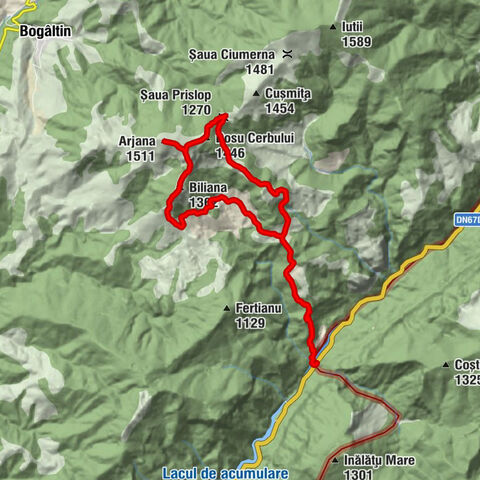 Cornereva - Arjana - Vârful Zascol - Biliana