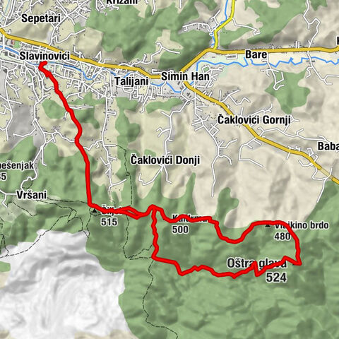 Slavinovići - Šiljci - Oštra glava - Kaldrma