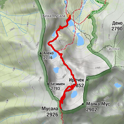 Хижа Мусала - хотел Мусала - Мусала - заслон Леденото езеро