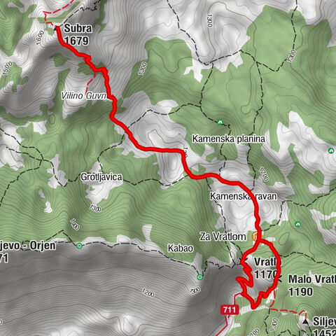 Kameno - Malo Vratlo - Za Vratlom - Subra
