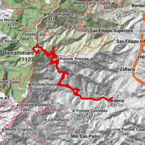Larderia Inferiore - Serra Scanaiazzi - Santuario di Dinnammare - Dinnammare
