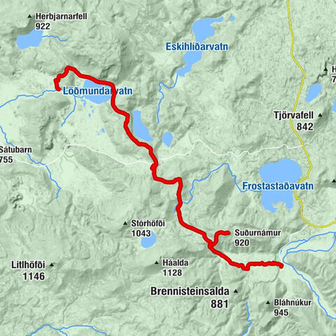 Hlíð - Fell - Suðurnámur - Landmannalaugar