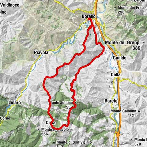 Borello - Monte Canella - Monte Valentino - Monte Belvedere