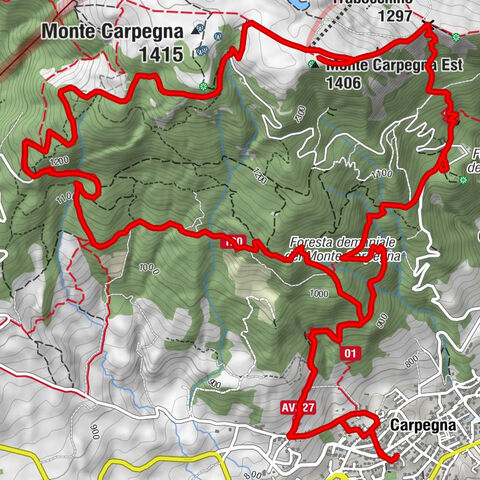 Carpegna - Monte Carpegna Est - Passo del Trabocchino