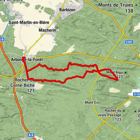 Arbonne-la-Forêt - Prieuré Notre-Dame de Franchard - Caverne Ténébreuse - Rocher de Corne-Biche