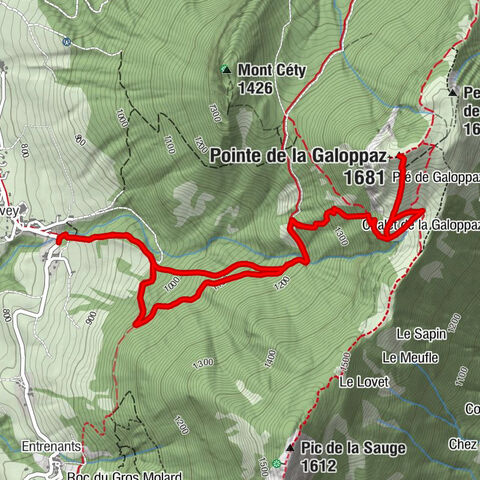 Puygros - Source du Dard - Pointe de la Galoppaz