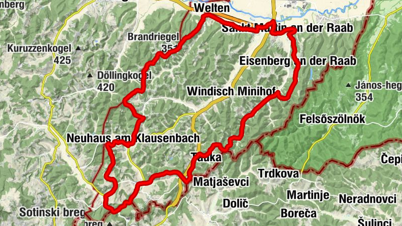 B70 Radweg / Raabtal und Neuhauser Hügelland