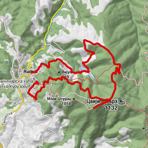Рудник - Марјанац - Средњи Штурац - Планинарска кућа „Ратко Курузовић“